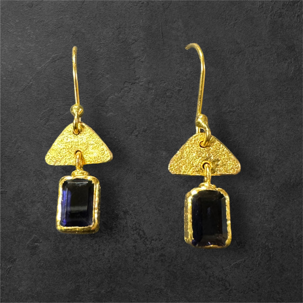 Gold & Sapphire Earrings