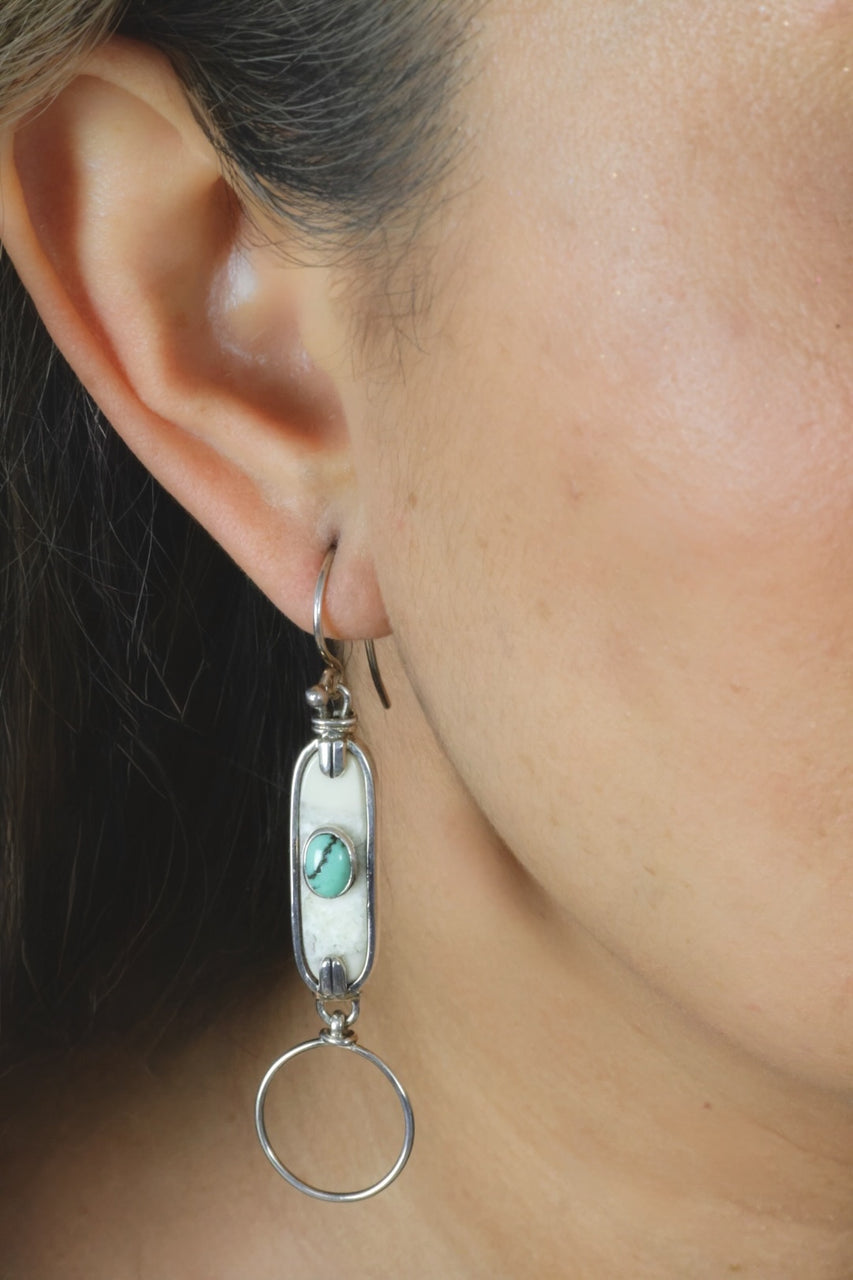 Ivory & Turquoise Earrings