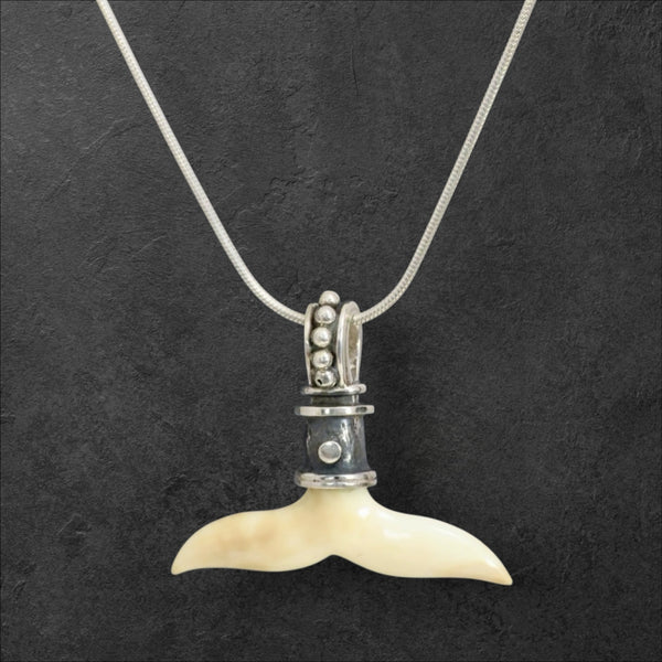 Ivory Whale Tail Pendant