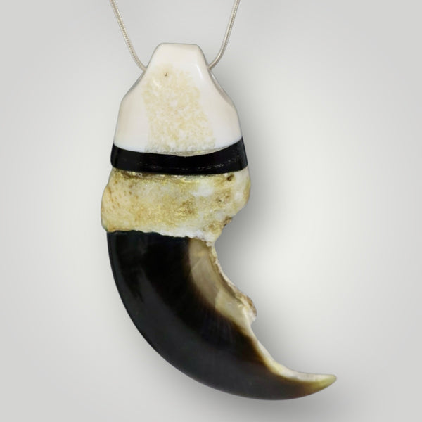 Polar Bear Claw & Ivory Pendant