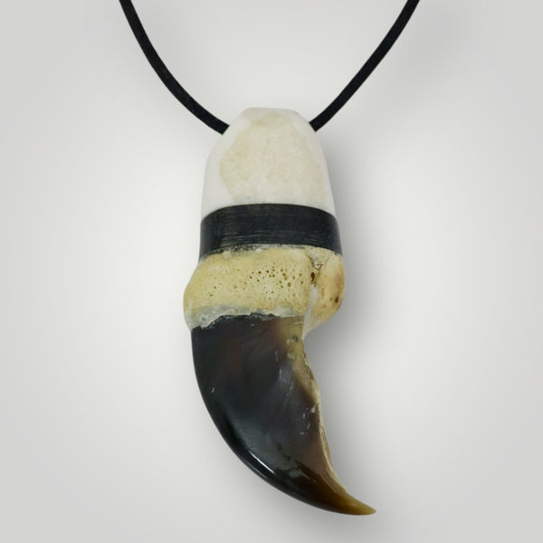 Polar Bear Claw & Ivory Pendant