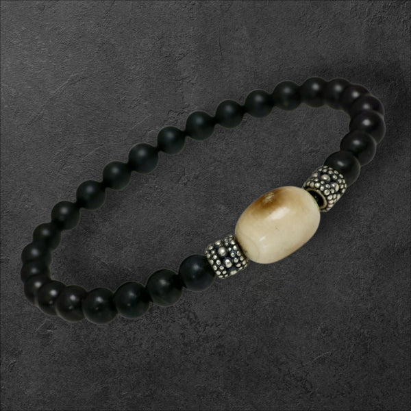 Ivory & Matted Onyx Bracelet