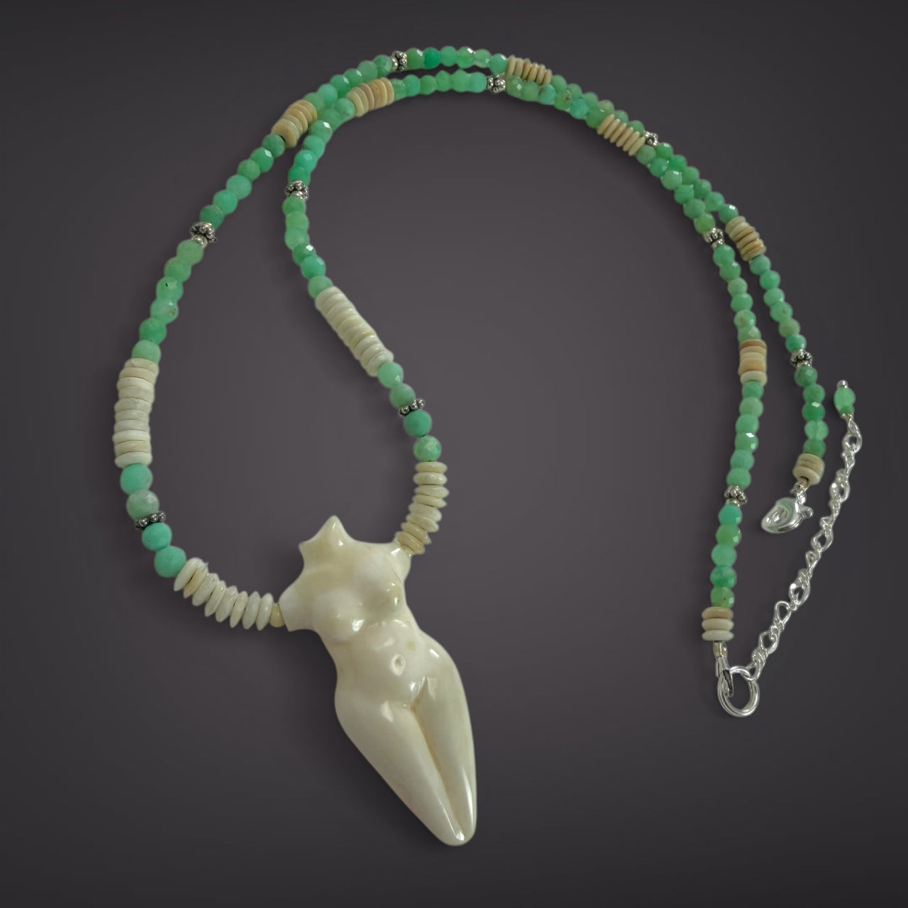 Ivory & Crysophrase Necklace