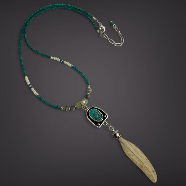 Ivory Feather Necklace