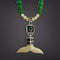 Ivory & Jade Whale Tail Necklace