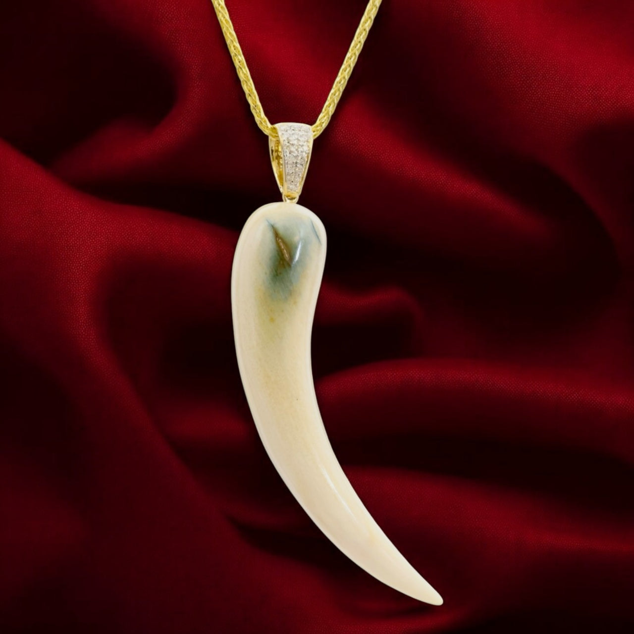 Tusk Pendant w/Diamonds