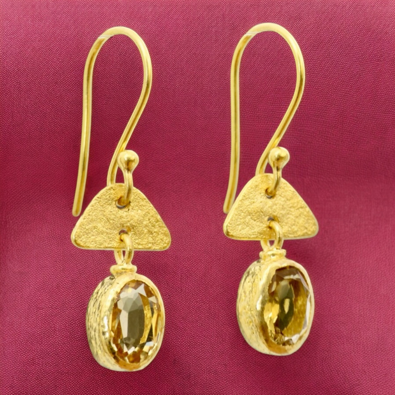 Gold & Citrine Earrings