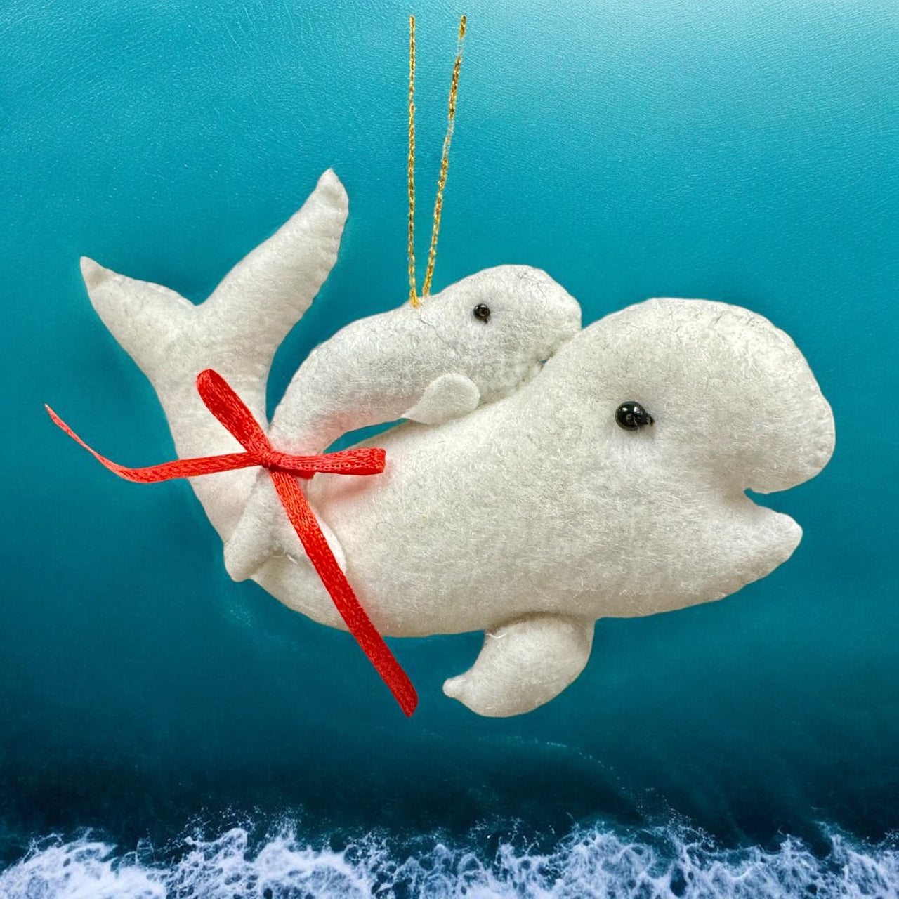 Beluga & Baby Ornament