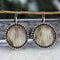 Round Seal Skin Beaded Earrings