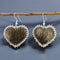 Heart Seal Skin Beaded Earrings