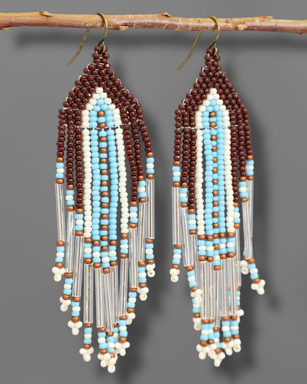 Beaded Glass Earrings