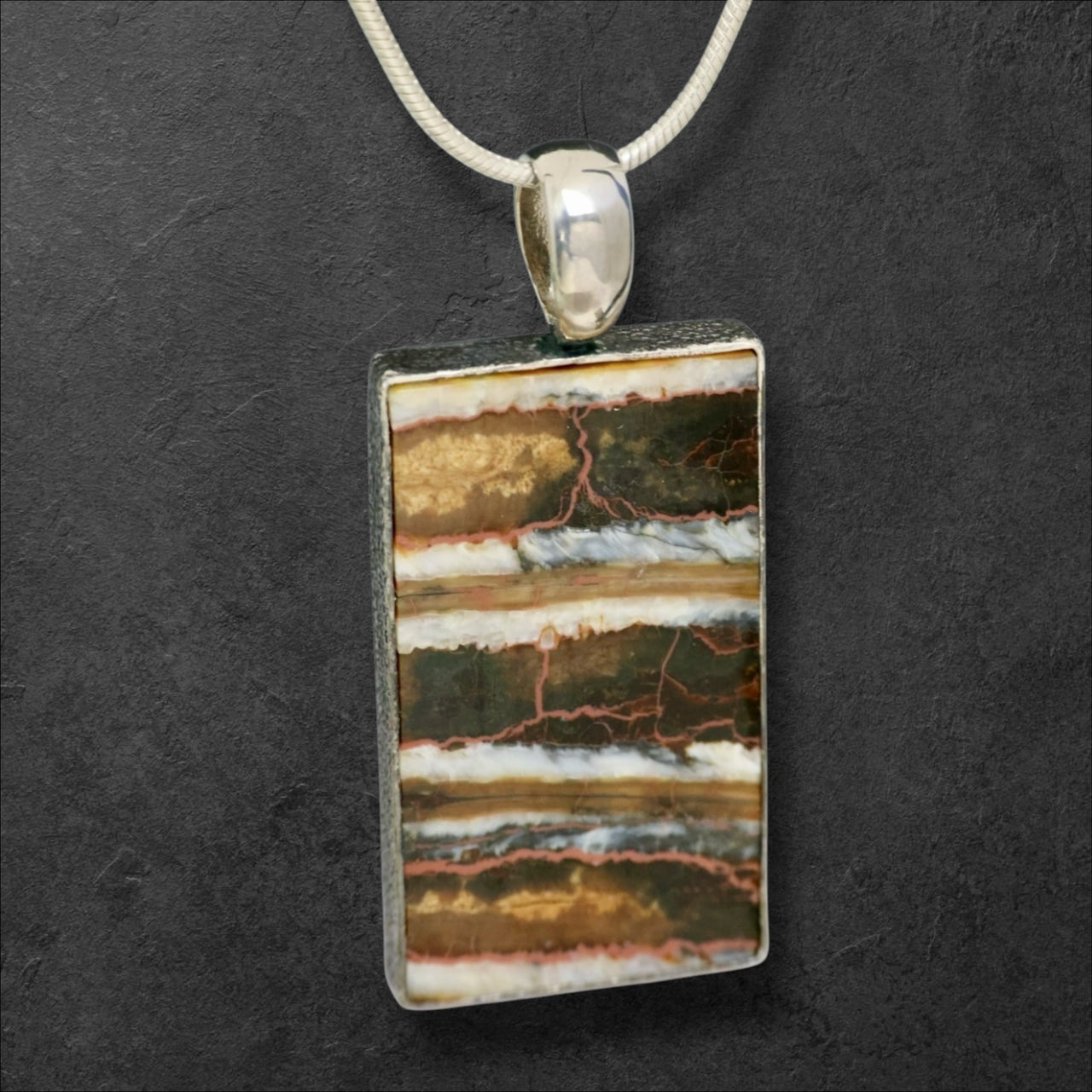 Mammoth Tooth Rectangle Pendant