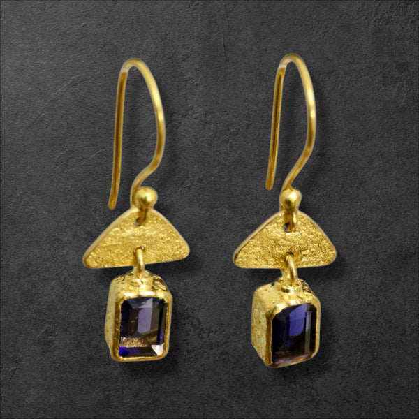 Gold & Sapphire Earrings