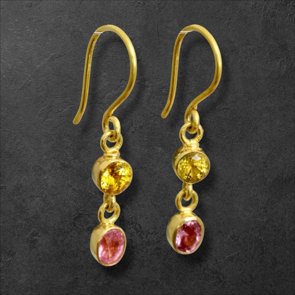 Gold & Citrine Earrings