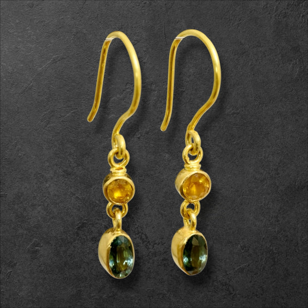 Gold & Citrine Earrings