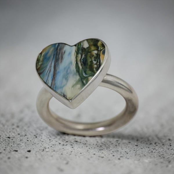 Mammoth Tooth Heart Ring 6