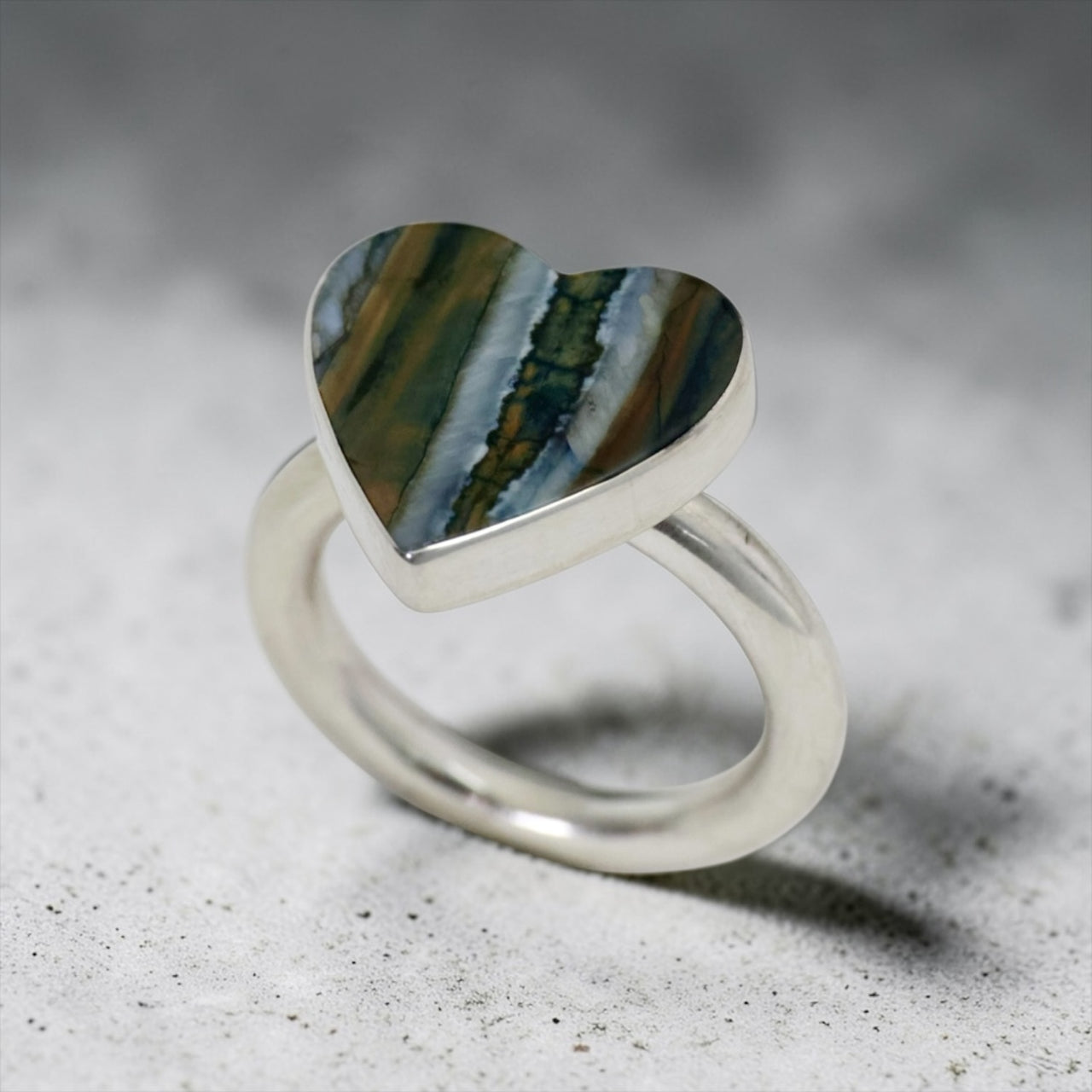 Mammoth Tooth Heart Ring