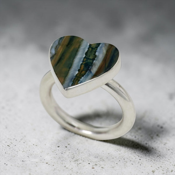 Mammoth Tooth Heart Ring
