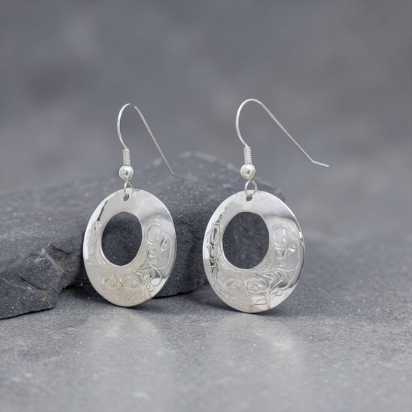 Frog Disc Earrings