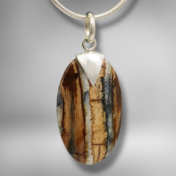 Mammoth Tooth Med Oval Pendant