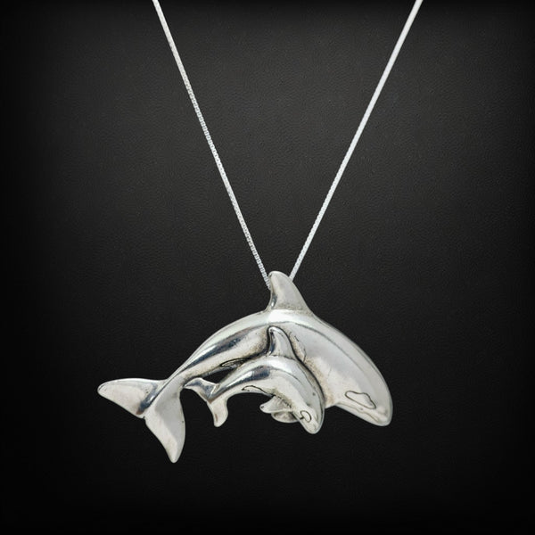 Orca & Calf Pendant