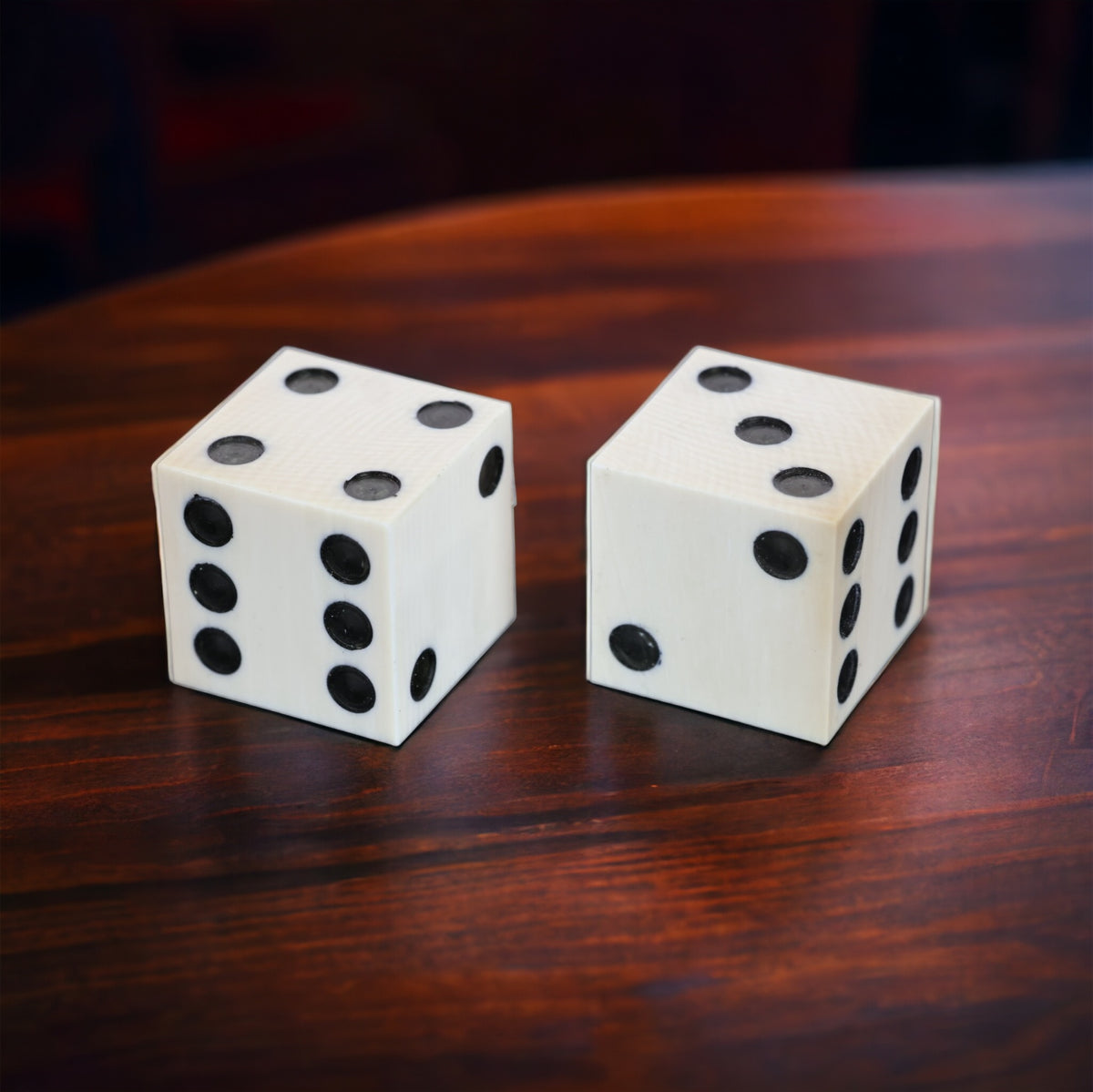 Ivory Dice and Whale Bone Cribbage Boards Fish Creek Company