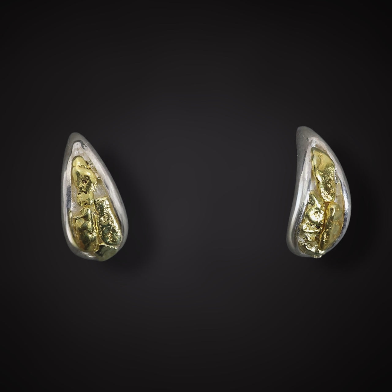 Tear Drop Earrings w/Gold