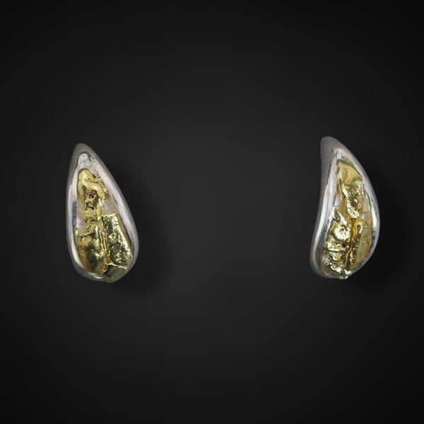 Tear Drop Earrings w/Gold