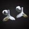 Whale Tail Earrings w/Gold