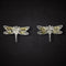 Dragonfly Earrings w/Gold