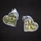 Heart Earrings w/Gold