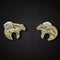 Bear Earrings w/Gold