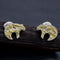 Bear Earrings w/Gold