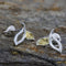 Whale Tail Earrings w/Gold