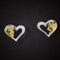 Heart Earrings w/Gold