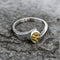 Oval Silver & Gold Ring