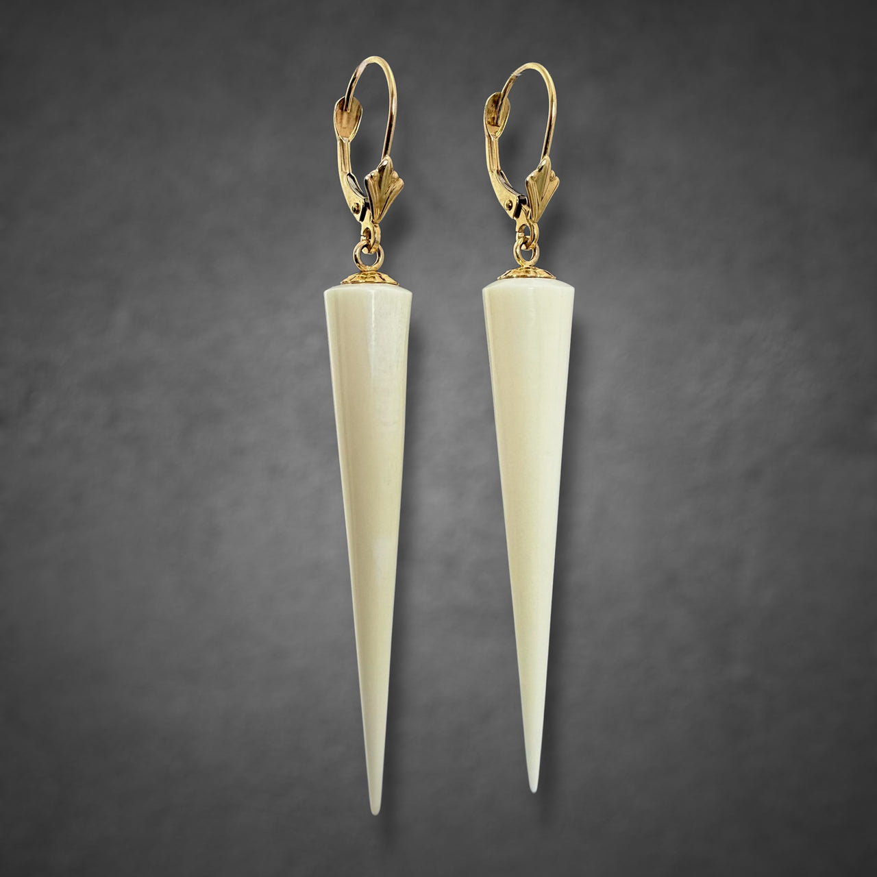 Ivory Earrings w/Gold