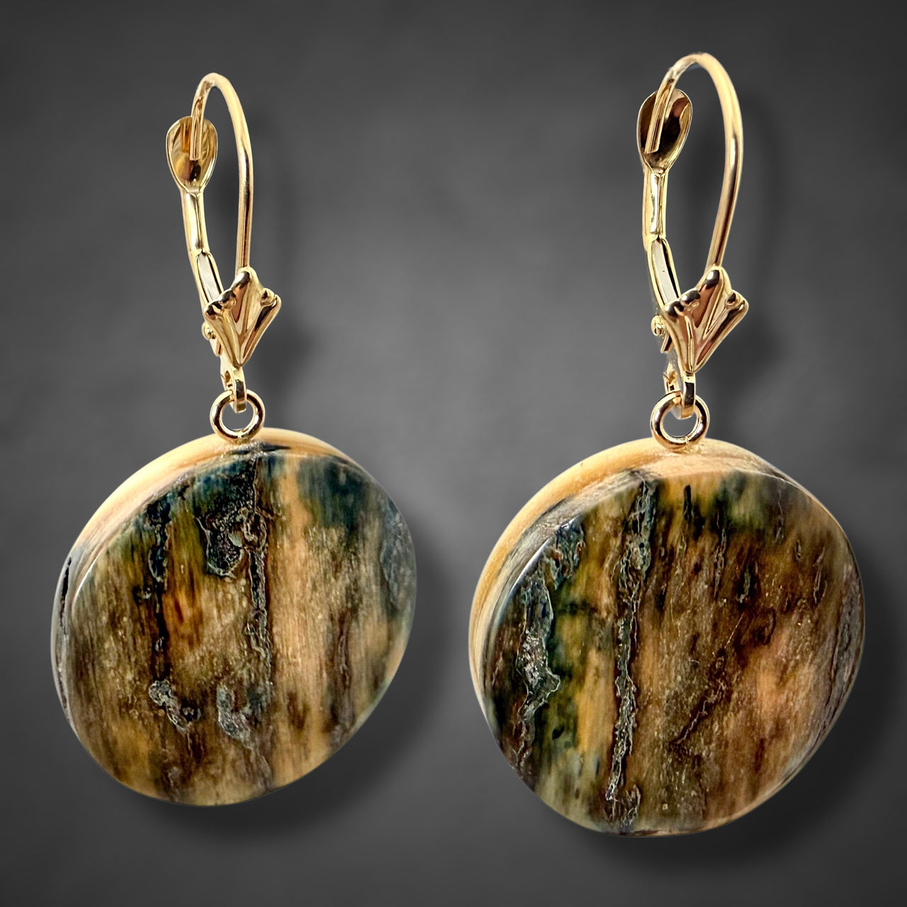 Ivory Earrings w/Gold