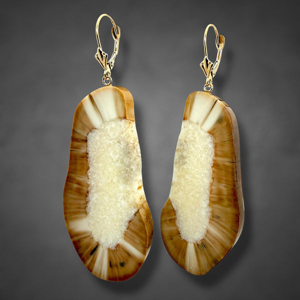 Ivory Earrings w/Gold