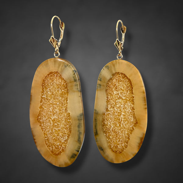 Ivory Earrings w/Gold