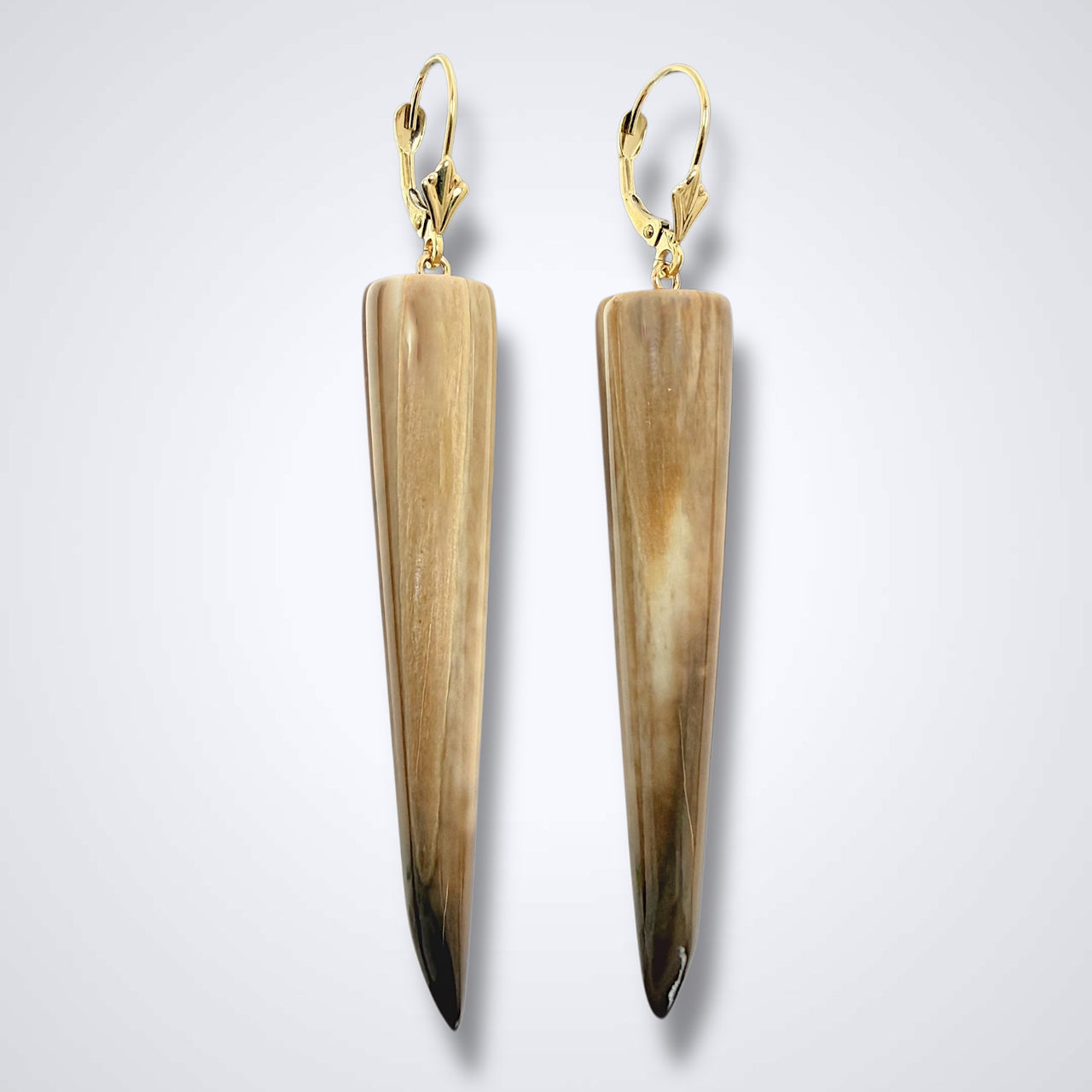 Ivory Earrings w/Gold