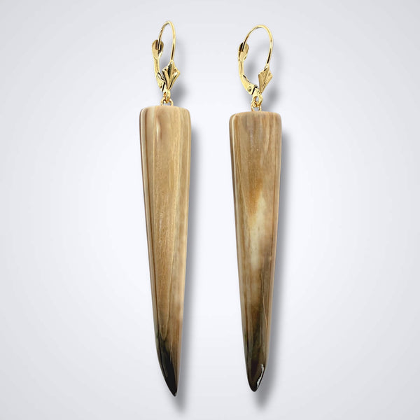 Ivory Earrings w/Gold