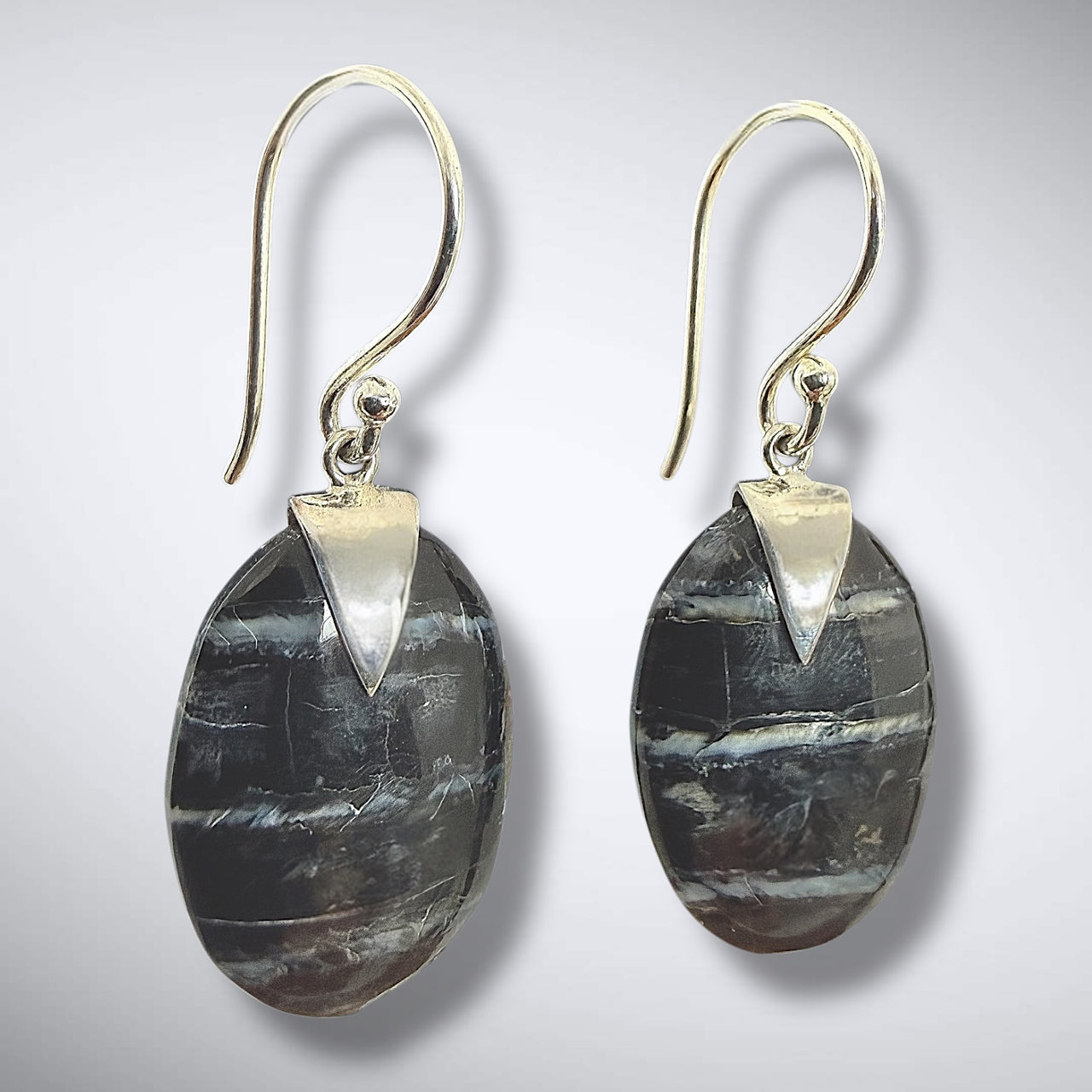 Mammoth Tooth Small Oval Earrings