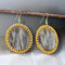 Round Seal Skin Beaded Earrings