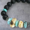 Onyx, Turquoise & Ivory Bracelet