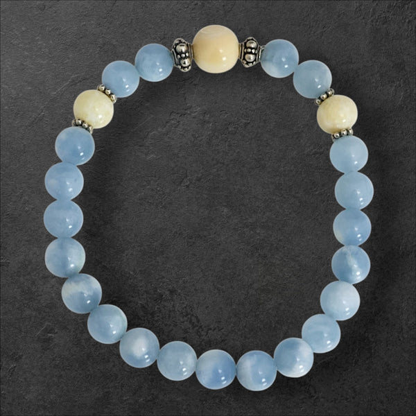Ivory & Aquamarine Bracelet