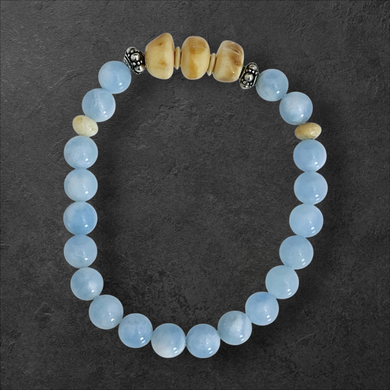 Ivory & Aquamarine Bracelet