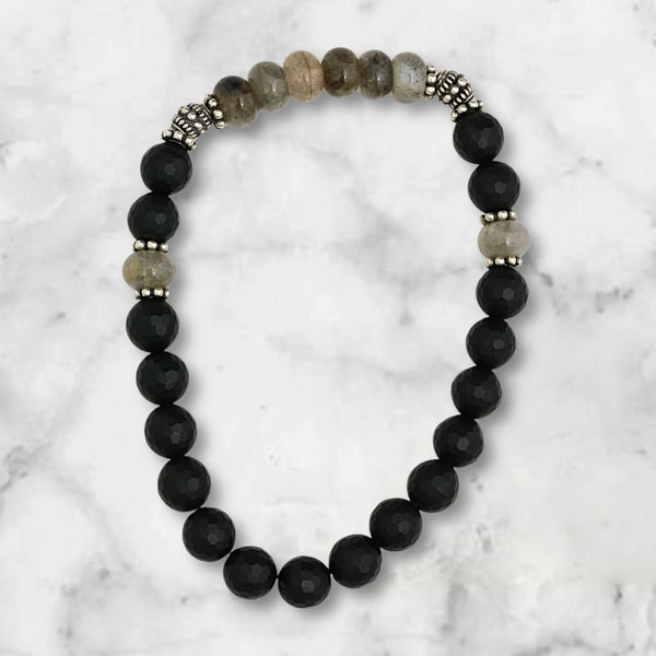 Onyx & Labradorite Bracelet