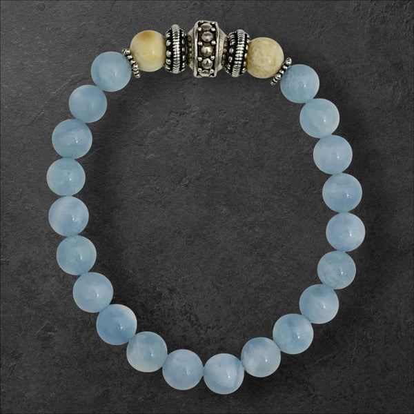 Ivory & Aquamarine Bracelet