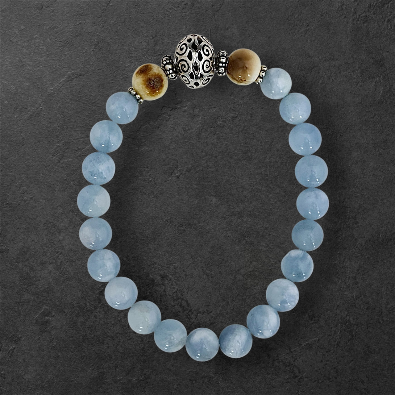 Ivory & Aquamarine Bracelet